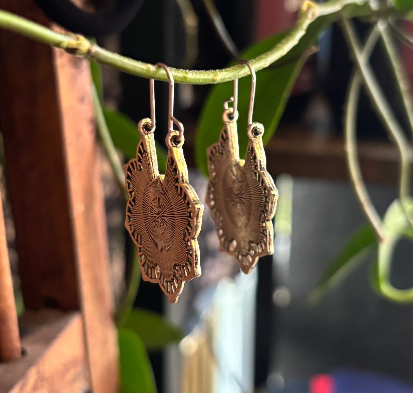 Antique Silver Mandala Earrings