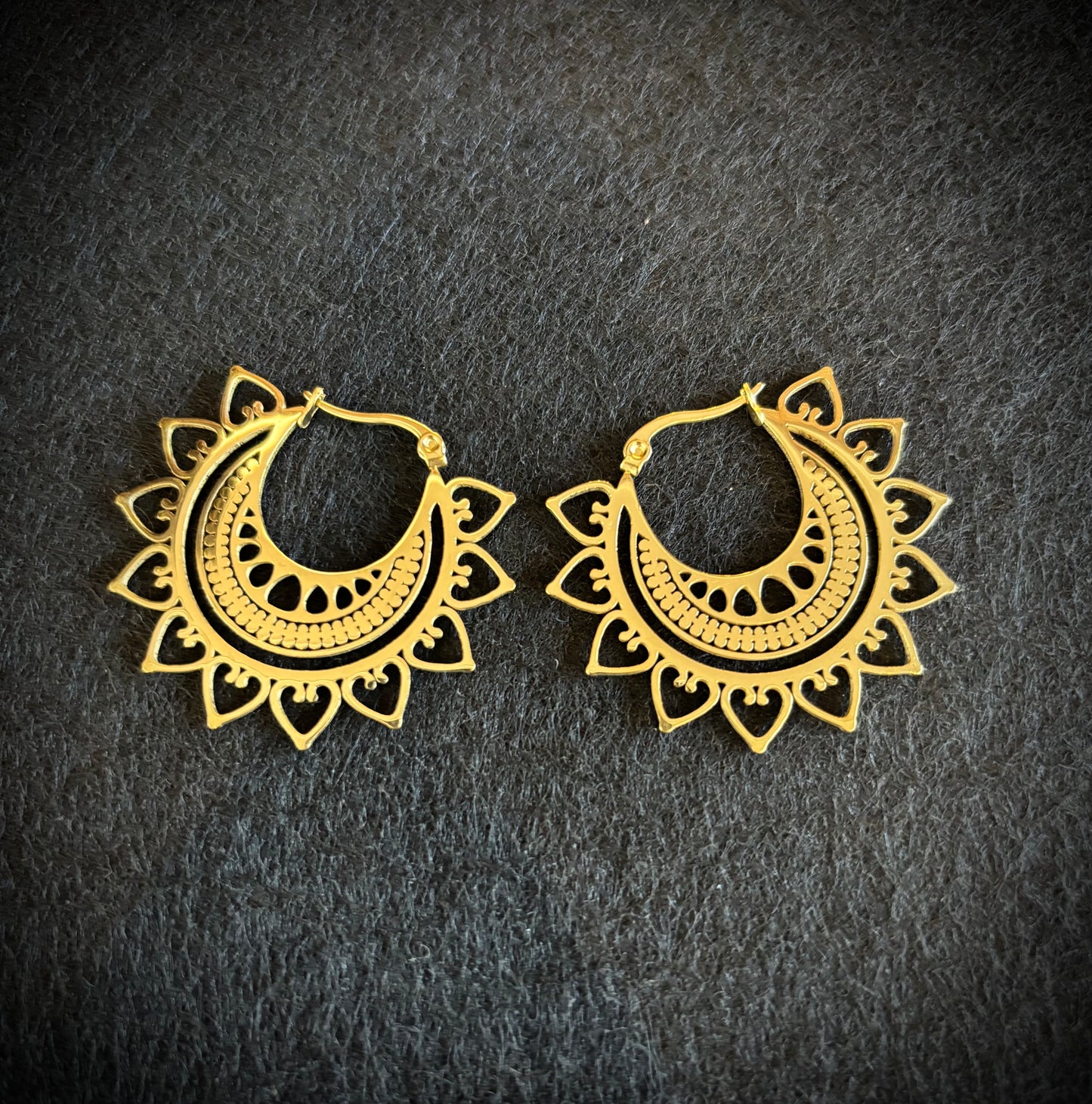 Gold Mandala Earrings