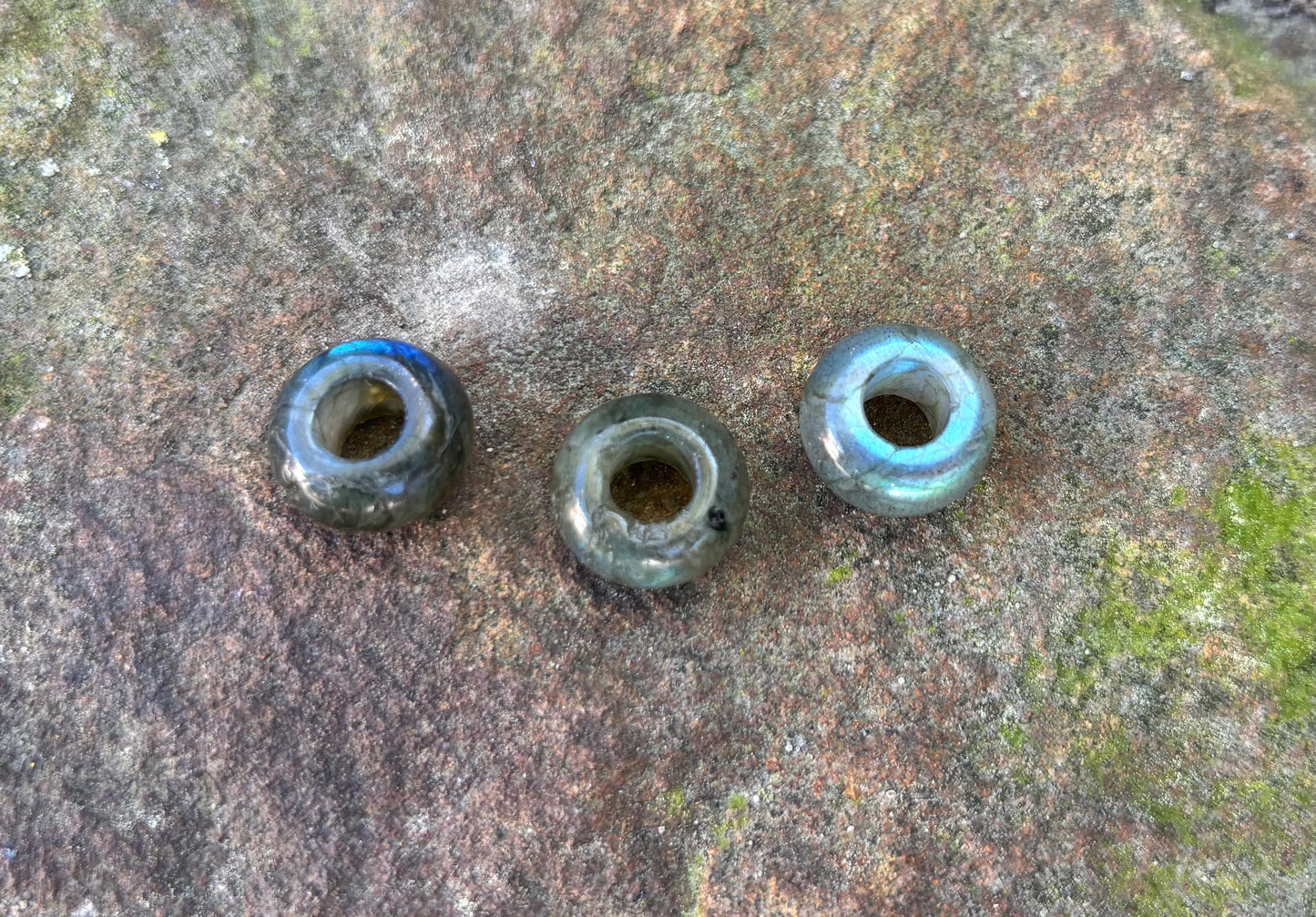 Labradorite dread beads - set of three