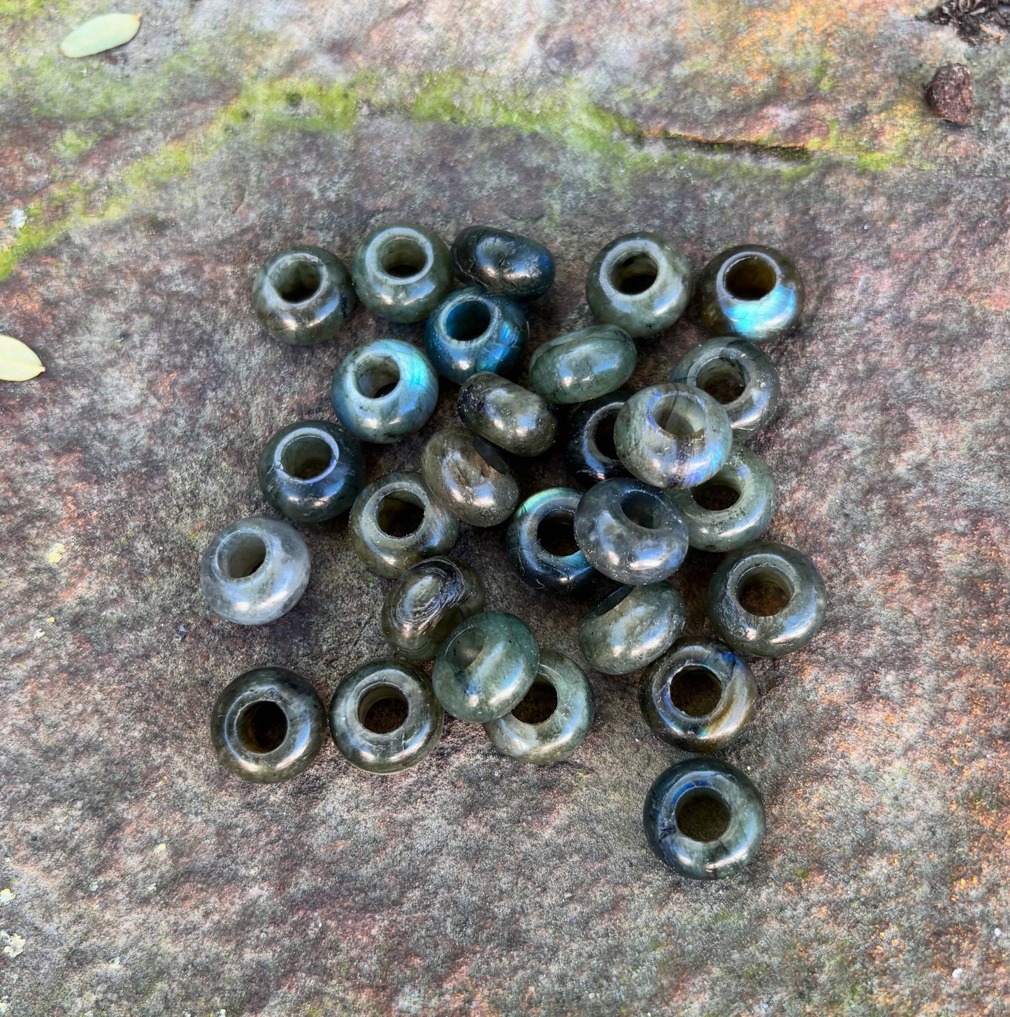 Labradorite dread beads - set of three