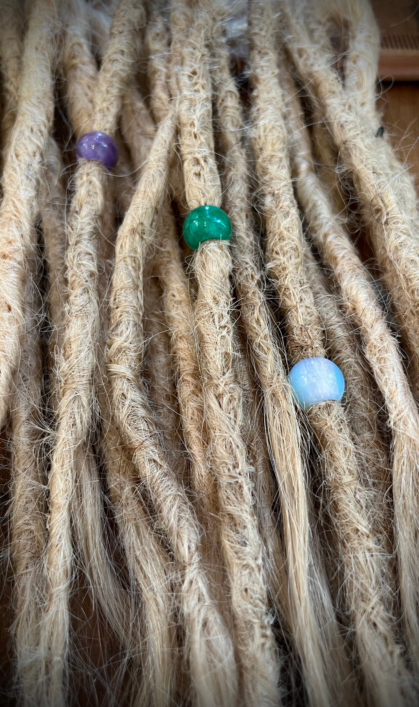 Jade dread bead