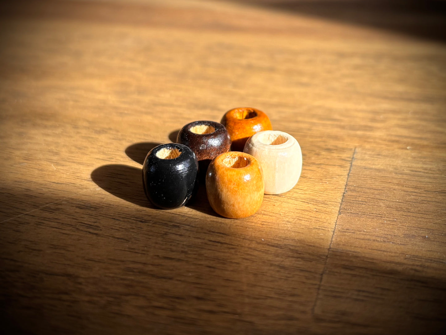 Wooden dread beads
