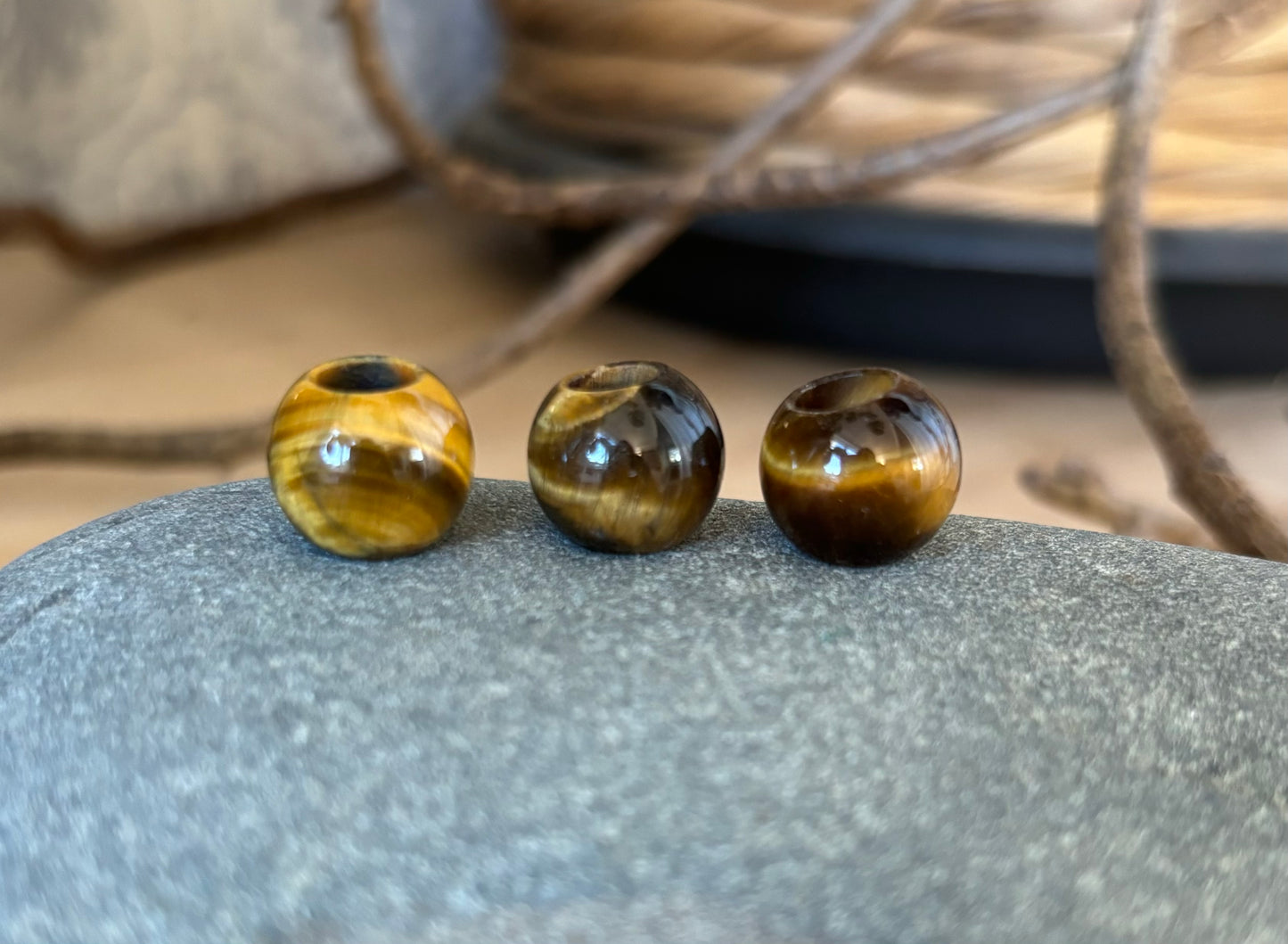 Tigers Eye dread bead