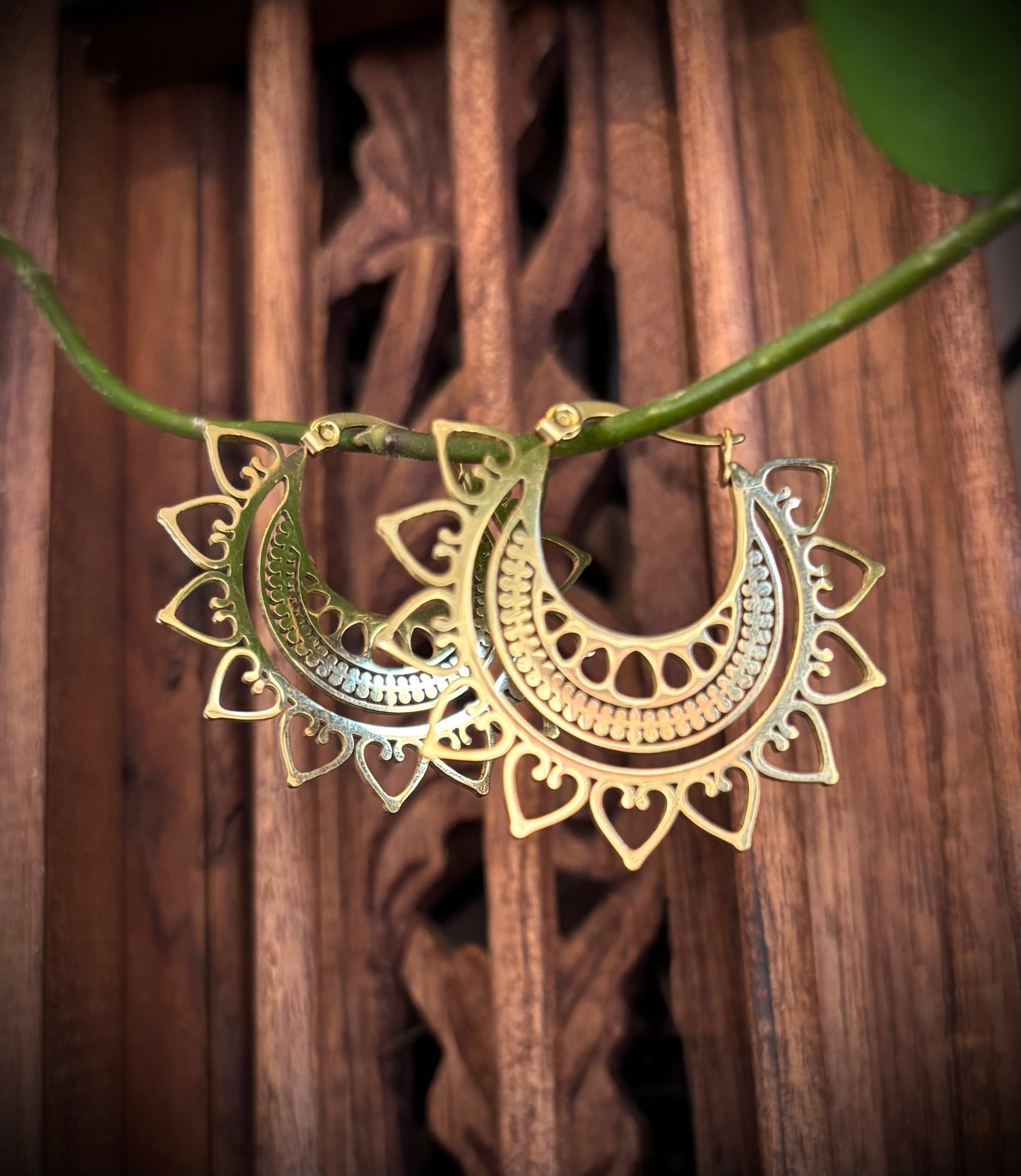 Gold Mandala Earrings