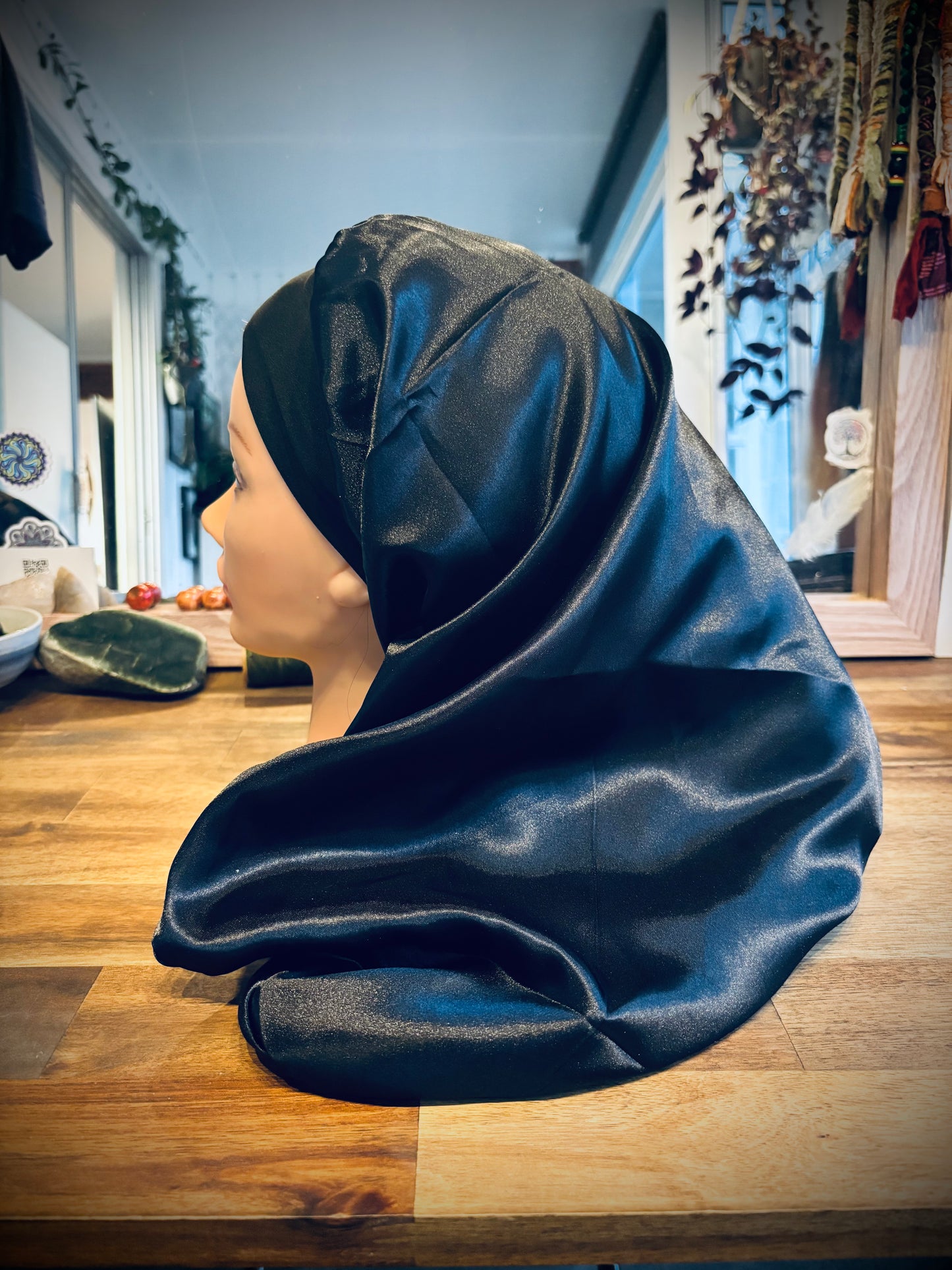 Satin sleep hat