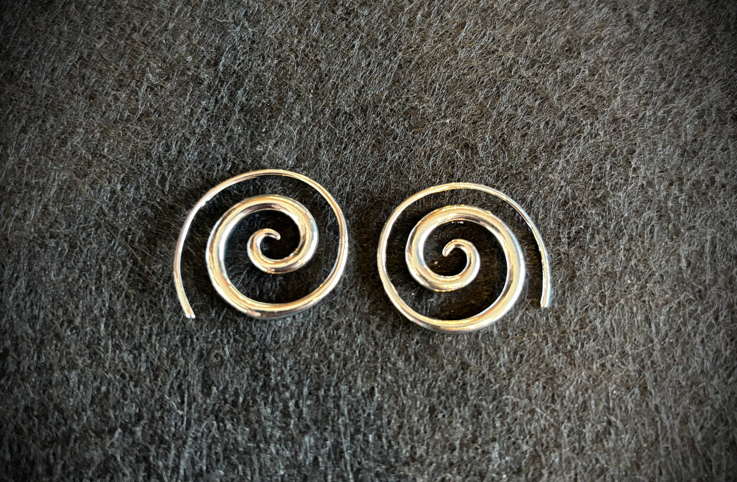 Silver Spiral Earrings