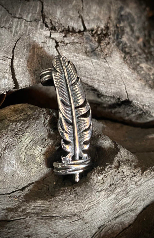 Stainless Steel Feather Bead